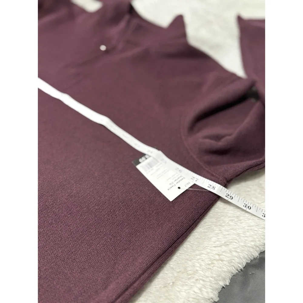 New Sonoma‎ Men's 1/4 Zip Sweater Fleece Size 3XLT Burgundy Soft NWT
